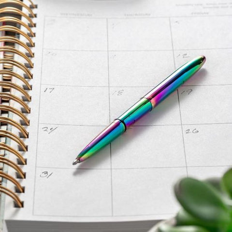 A400RB - Supernova Rainbow Titanium Bullet Space Pen - Laser engrave or imprint up to four colors a logo, tagline, etc.