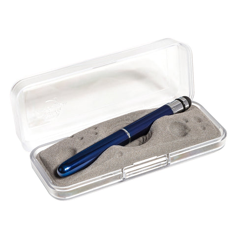 ABG1/S - Blue Bullet Grip Space Pen w/ Stylus - Laser engrave or imprint up to four colors a logo, tagline, etc.