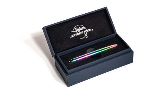 A400RB - Supernova Rainbow Titanium Bullet Space Pen - Laser engrave or imprint up to four colors a logo, tagline, etc.