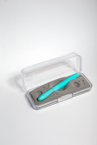 A400TBL - Tahitian Blue Bullet Space Pen - Laser engrave or imprint up to four colors a logo, tagline, etc.