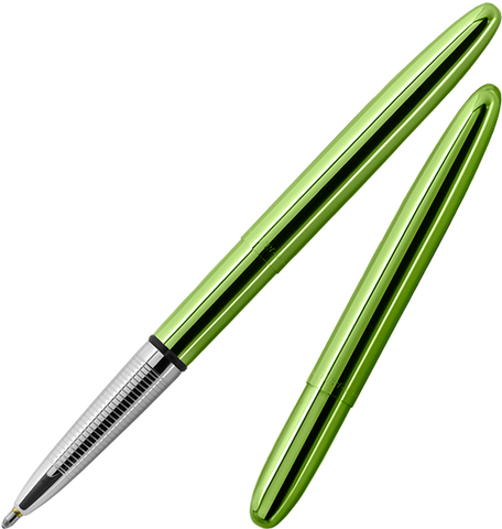 A400LG - Aurora Borealis Green Bullet Space Pen - Laser engrave or imprint up to four colors a logo, tagline, etc.