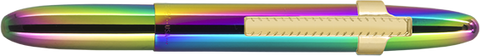 A400RBGCL - Supernova Rainbow Titanium Nitride Bullet Space Pen w/ Gold Clip - Laser engrave or imprint up to four colors a logo, tagline, etc.