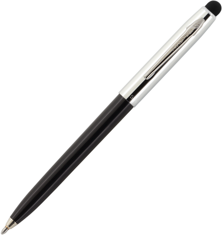 A775/S - Economy Cap-O-Matic w/ Chrome Accents and Stylus - Laser engrave or imprint up to four colors a logo, tagline, etc.