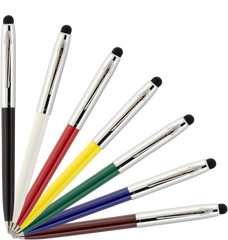 A775/S - Economy Cap-O-Matic w/ Chrome Accents and Stylus - Laser engrave or imprint up to four colors a logo, tagline, etc.