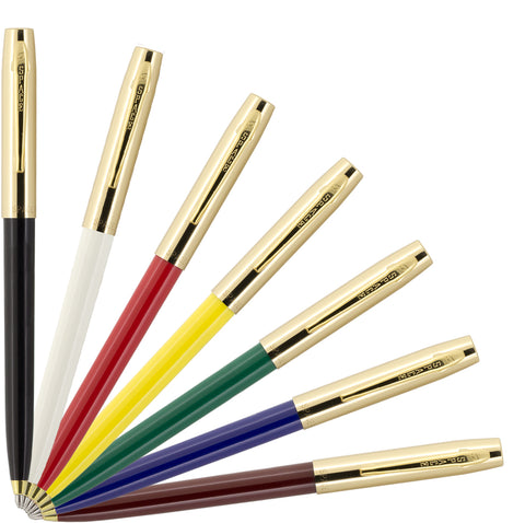 A775/G Economy Cap-O-Matic Space Pen w/ Gold Accents - Laser engrave or imprint up to four colors a logo, tagline, etc.