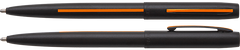 AM4BSROL - Matte Black Cap-O-Matic Space Pen w/ Thin Orange Line: Search & Rescue Personnel