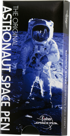 AAG7SH - Chrome Astronaut Space Pen w/ Gold Shuttle Emblem - Laser engrave or imprint up to four colors a logo, tagline, etc.