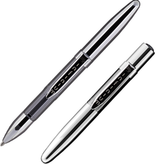 AINFBTN - Chrome and Black Titanium Nitride infinium Space Pen - Laser engrave or imprint up to four colors a logo, tagline, etc.