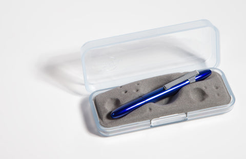 A400BBCL - Blue Moon Bullet Space Pen w/ Chrome Clip in Gift Box - Customizable - Decorate with Logo