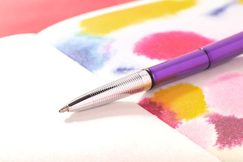 A400PPCL - Purple Haze Bullet Space Pen w/ Chrome Clip - Laser engrave or imprint up to four colors a logo, tagline, etc.