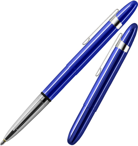 A400BBCL - Blue Moon Bullet Space Pen w/ Chrome Clip in Gift Box - Customizable - Decorate with Logo