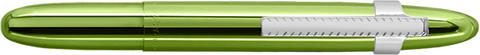 A400LGCL - Aurora Borealis Green Bullet Space Pen w/ Chrome Clip - Laser engrave or imprint up to four colors a logo, tagline, etc.