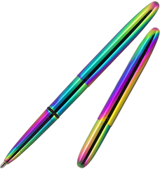 A400RB - Supernova Rainbow Titanium Bullet Space Pen - Laser engrave or imprint up to four colors a logo, tagline, etc.