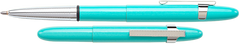 A400TBLCL - Tahitian Blue Bullet Space Pen w/ Chrome Clip - Laser engrave or imprint up to four colors a logo, tagline, etc.