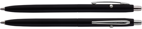 Matte Black Shuttle Space Pen with Chrome Accents